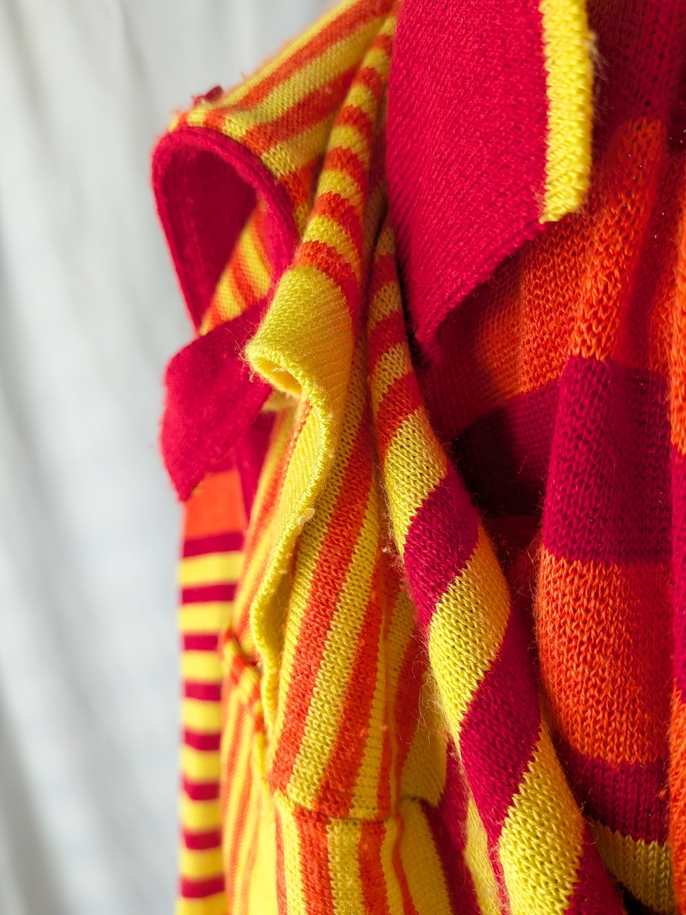 Esprit Red & Yellow Striped Polo Cardigan - Picture 4 of 7